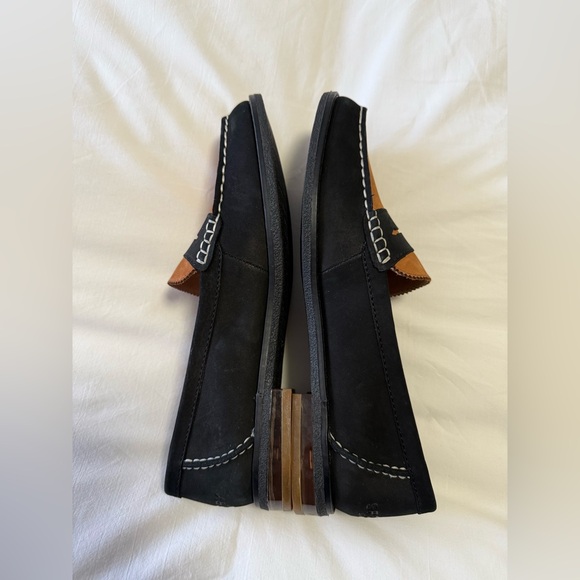 Sperry | Women's 8.5 | Seaport Two Tone Black Tan Penny Loafers STS88971 EUC - Picture 5 of 8